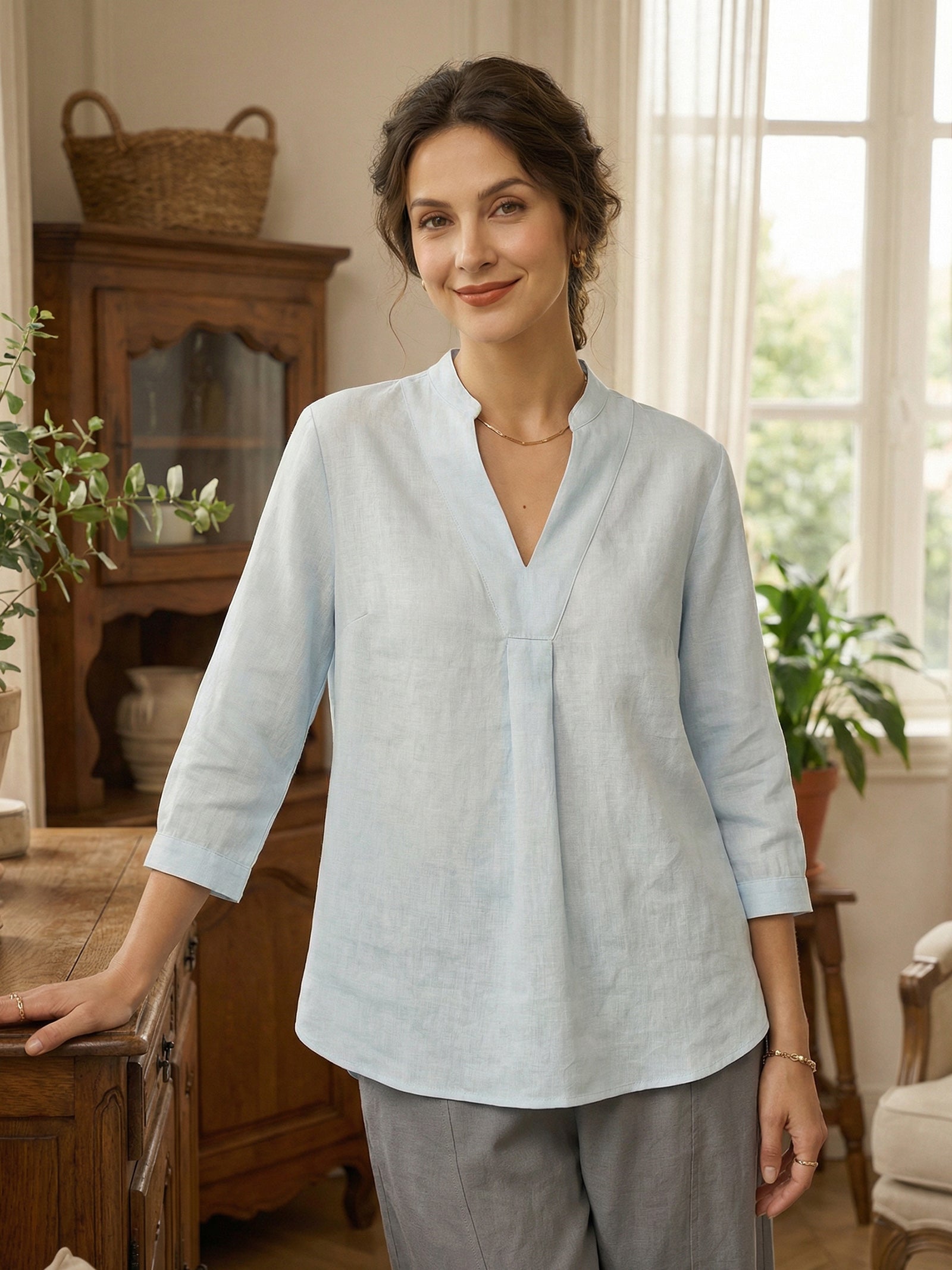 100% Linen Dress Shirt JOANNA