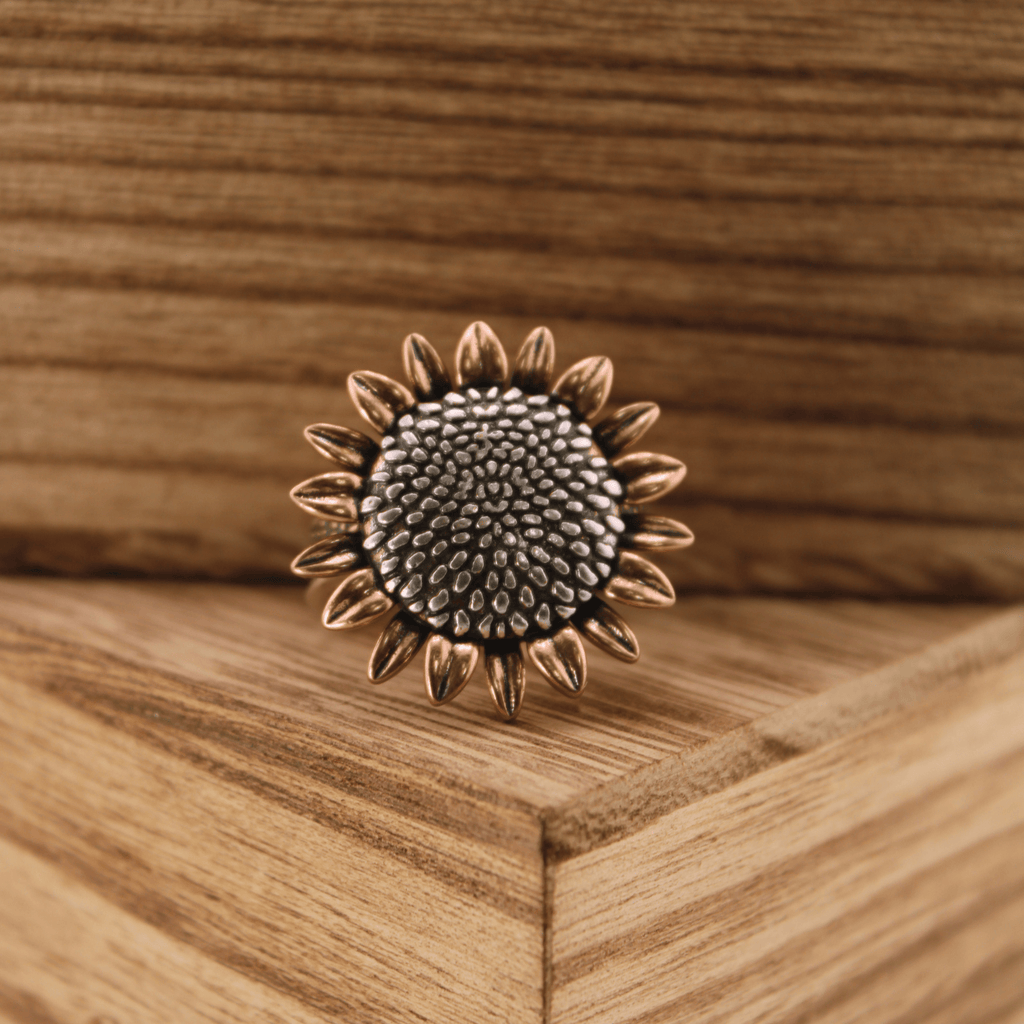 Have Faith Sunflower Inspire Adjustable Ring