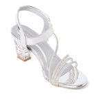 Lumina Silver Block Heels