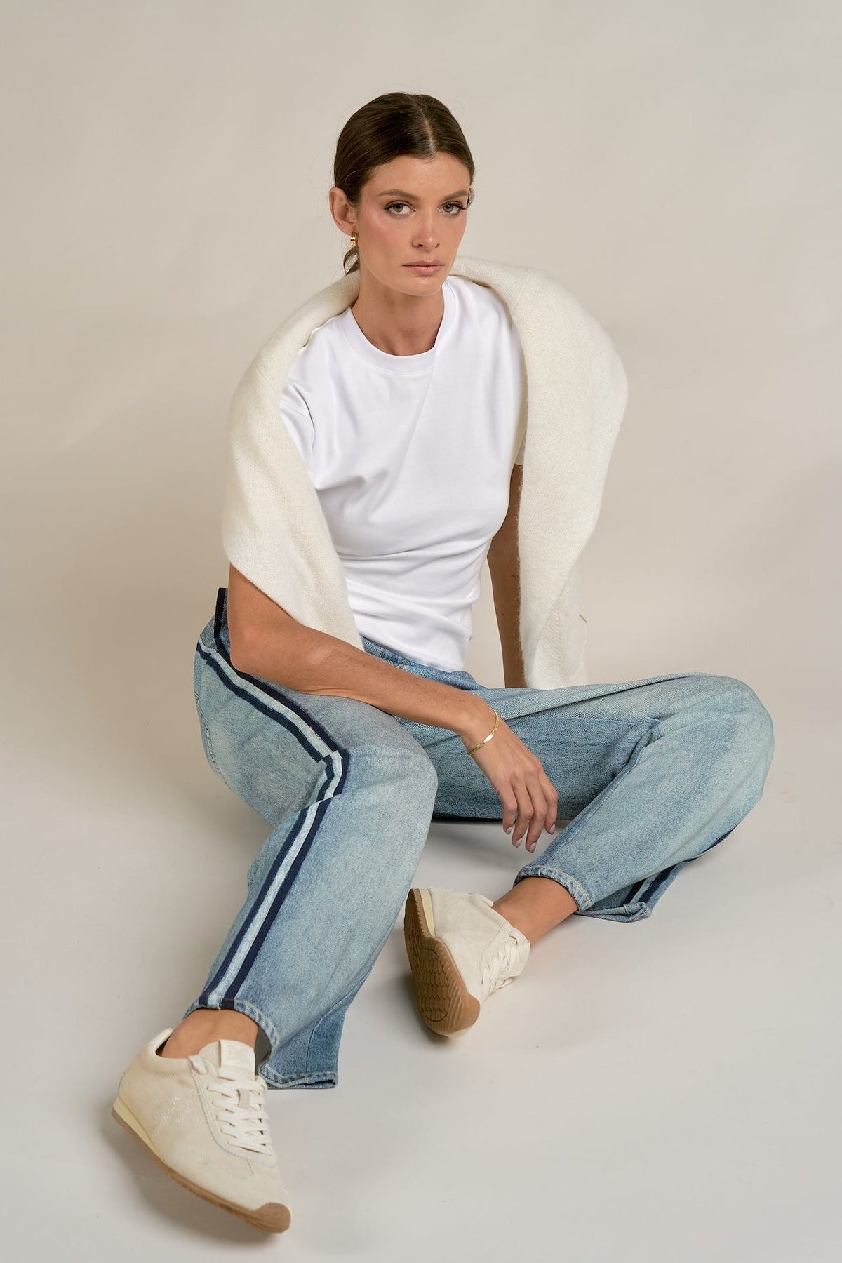 Jojo Denim Track Sweatpants Blue