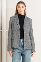 City Checkline Wool-Blend Plaid Jacket