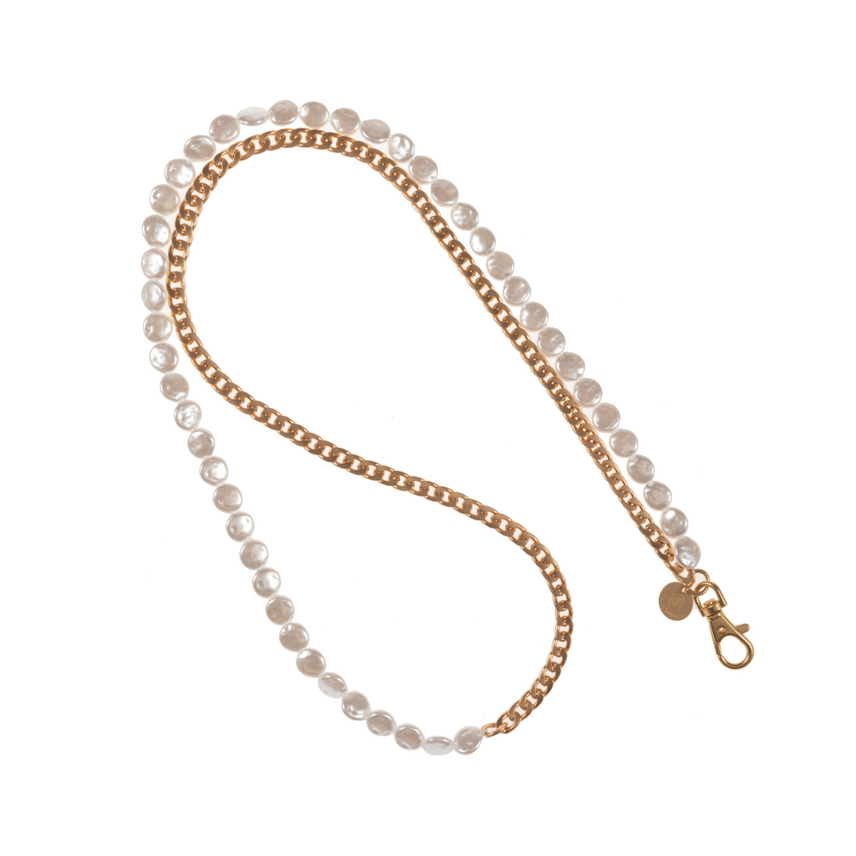 Get That Gold - Matte Gold & Pearl Crossbody Phone Chain