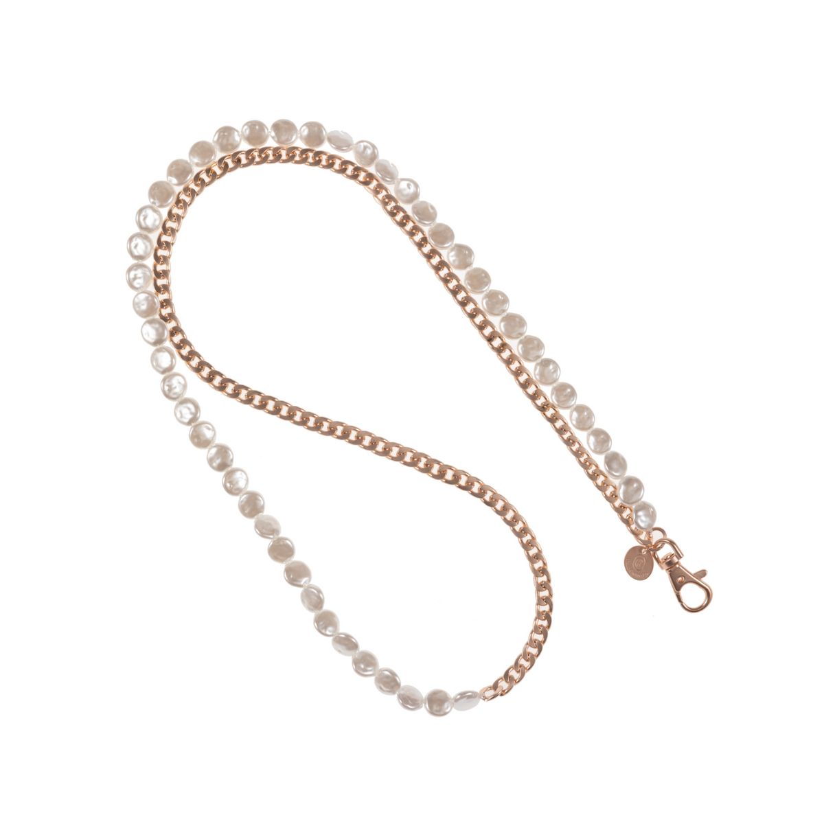 No Way Rosé - Matte Rose Gold & Pearl Crossbody Phone Chain