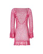 Violet Fuchsia Crochet Mini Dress
