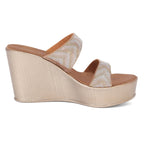 Zelda Nude Brown Wedges