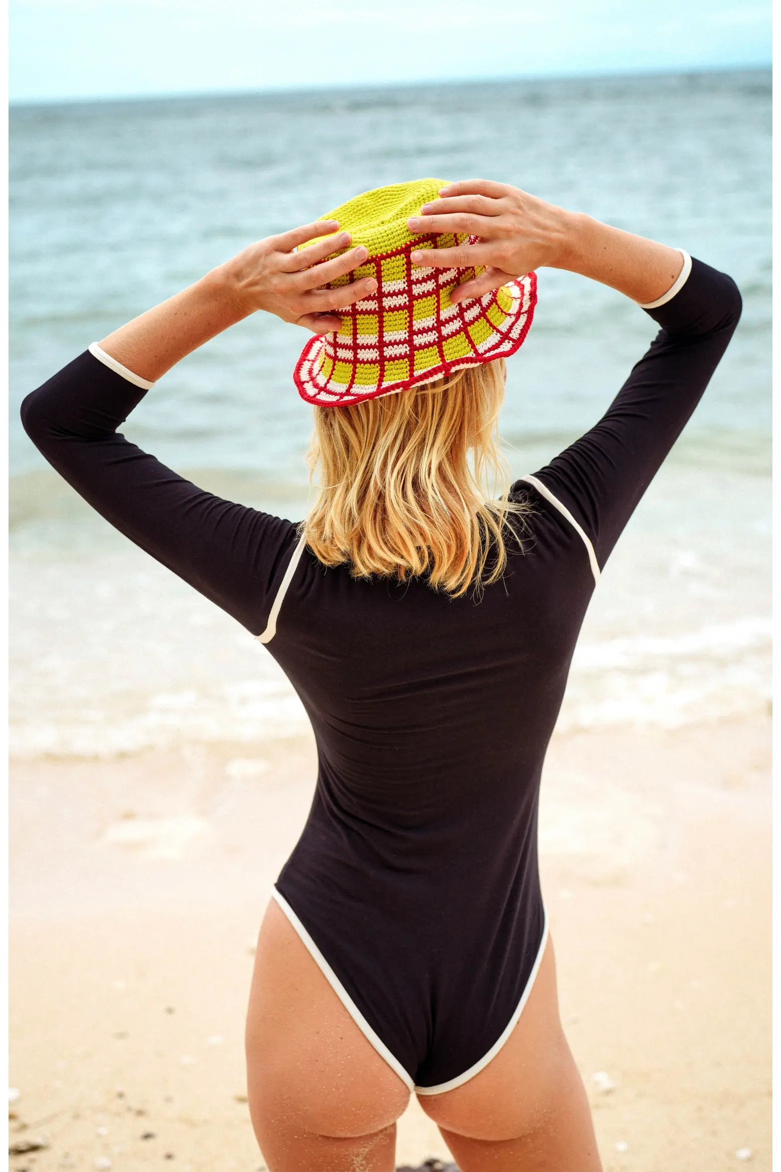 The Girl 3/4 Sleeve Second Skin Active Bodysuit In Black | Lenzing™ Viscose Stretch Fit