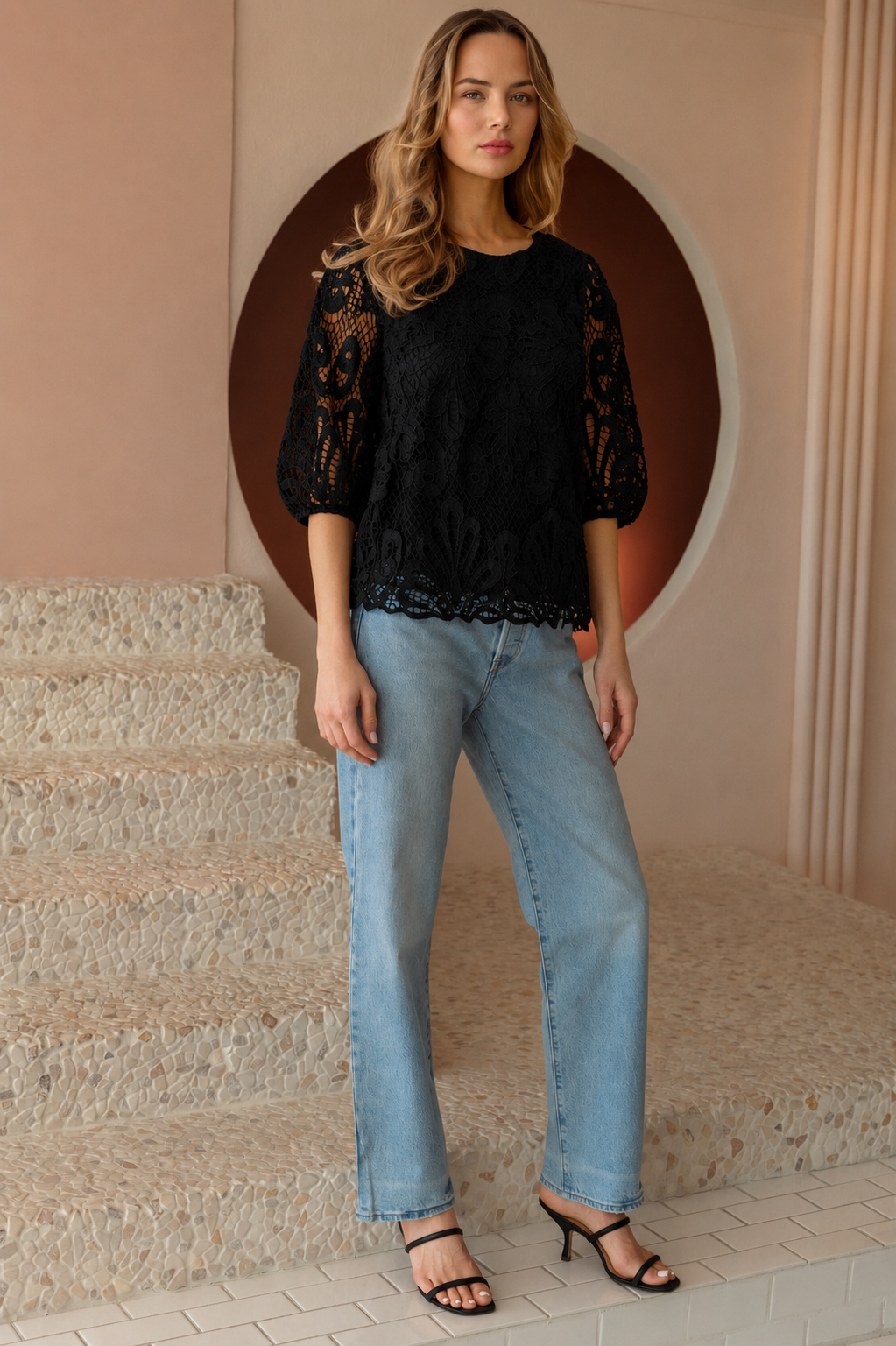 Lily Woven Lace Top