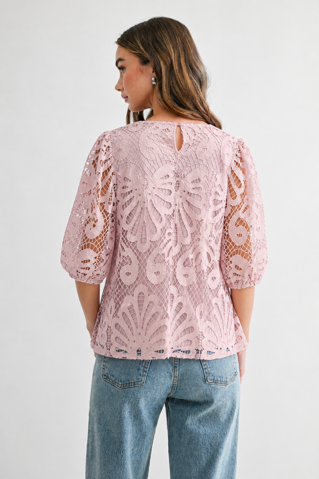 Lily Woven Lace Top