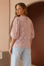 Lily Woven Lace Top