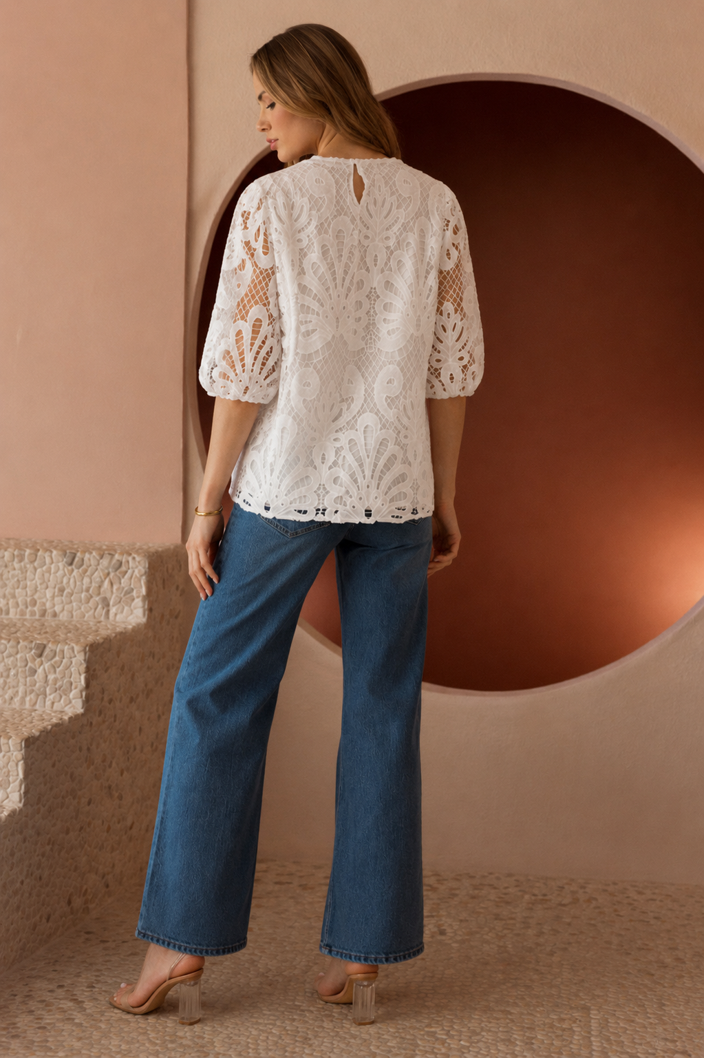 Lily Woven Lace Top