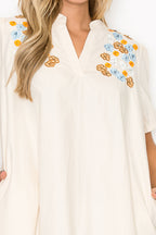 Wrenna Dress with Embroidered Flower Sparkles