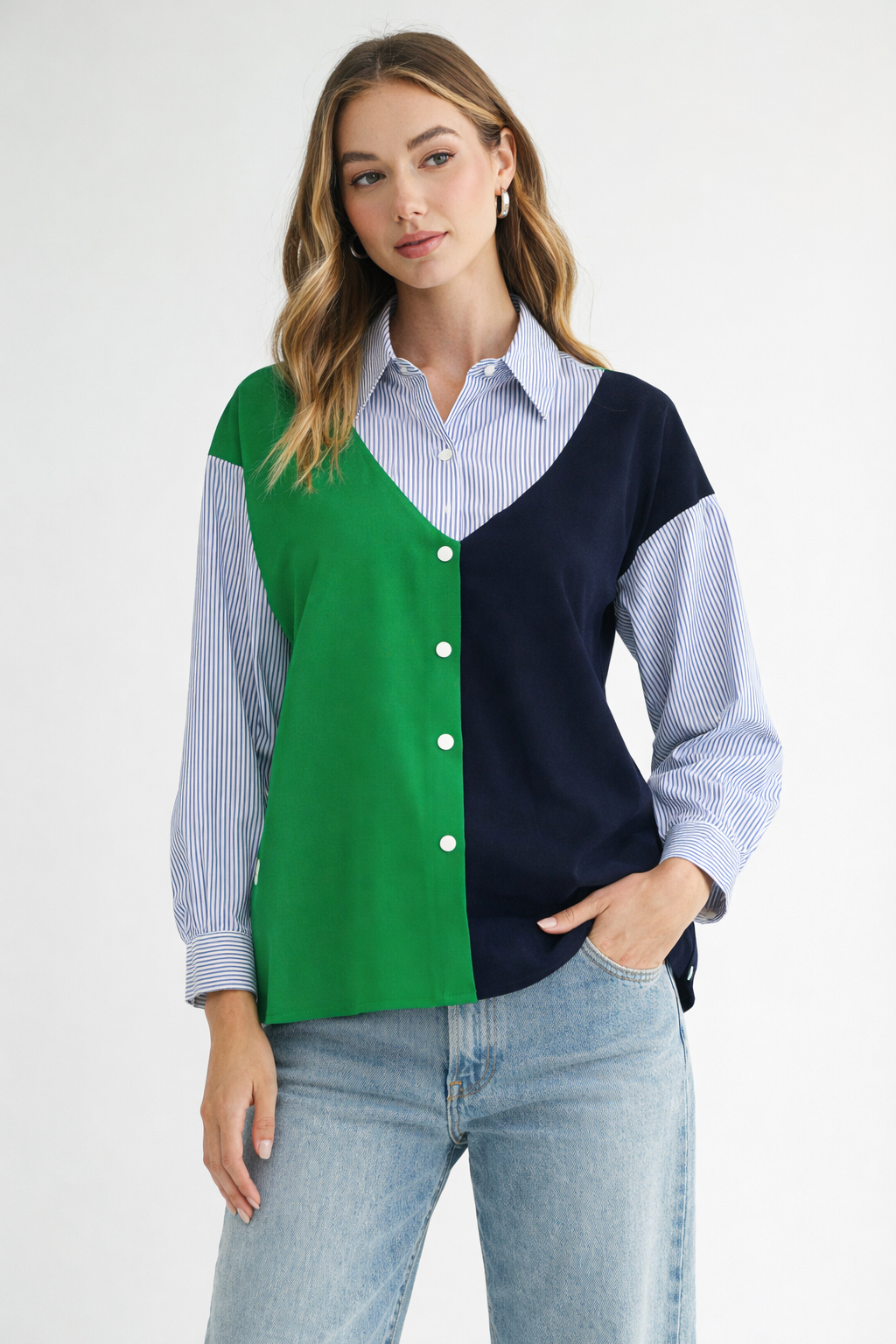 Wynn Colorblock Stripe Top