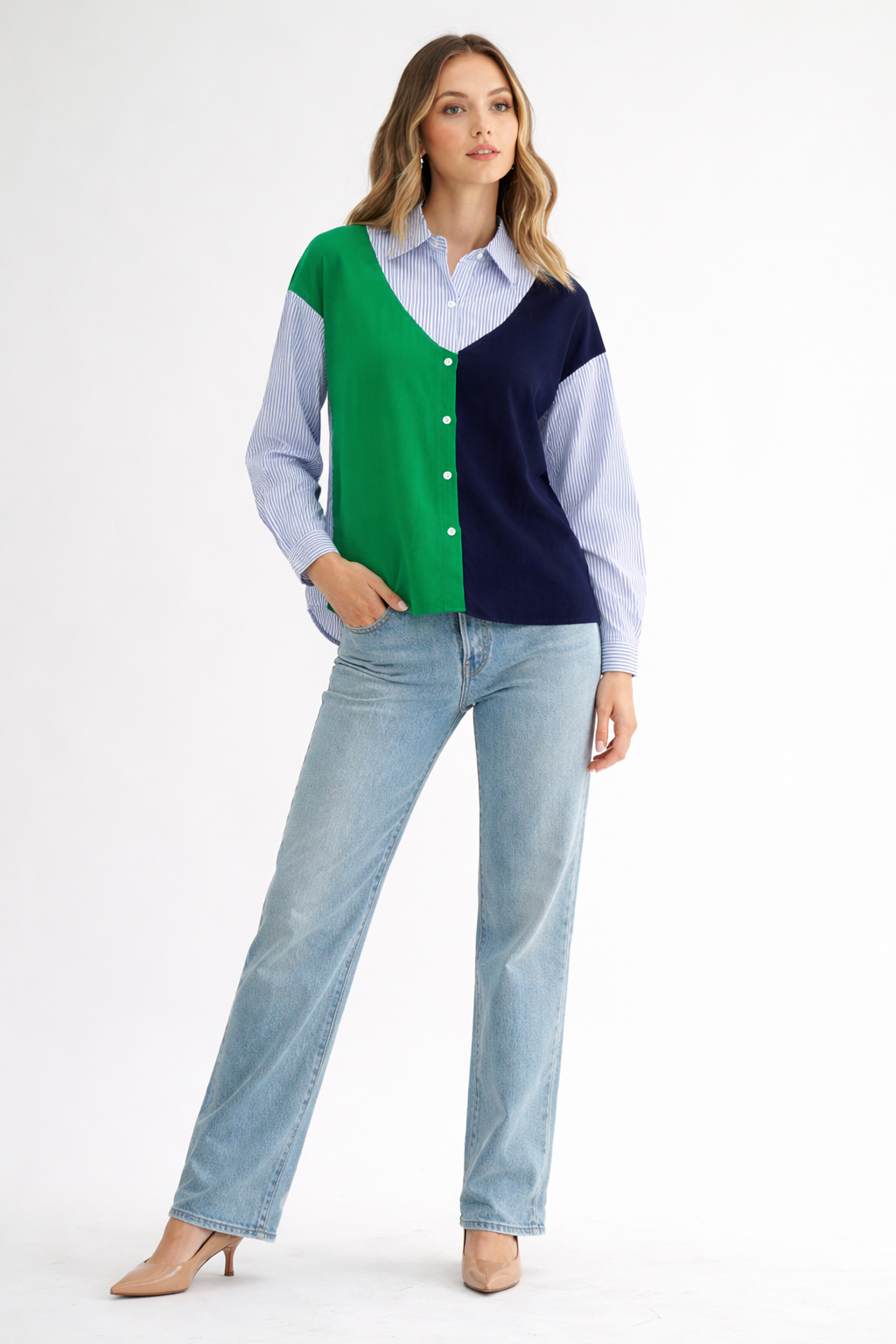 Wynn Colorblock Stripe Top