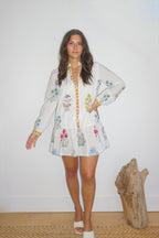Carrie Dress in Mixed Print Floral