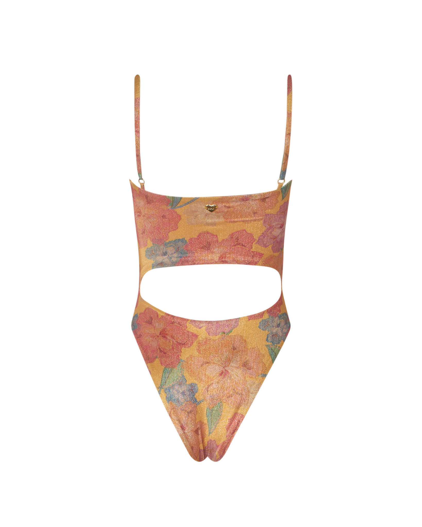 Melina Orange Dore Cut Out One Piece
