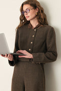 Heritage Charm Houndstooth Cropped Jacket