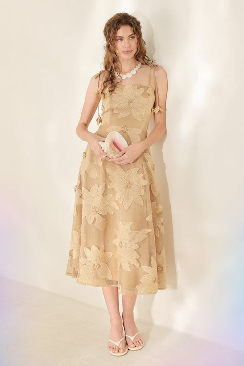 Sandy Bloom Floral Midi Dress