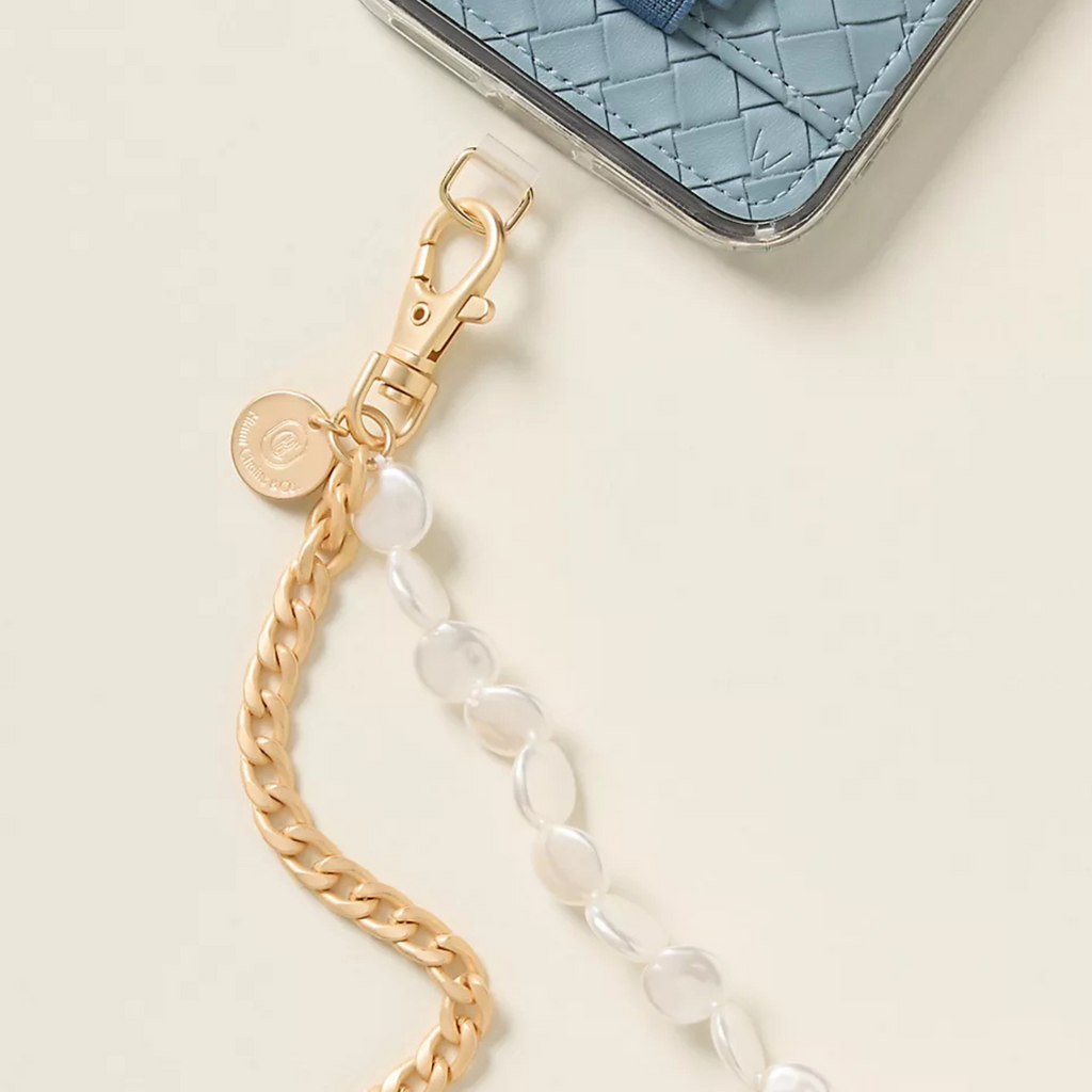 Get That Gold - Matte Gold & Pearl Crossbody Phone Chain
