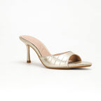 Orlina Gold Mule Heels