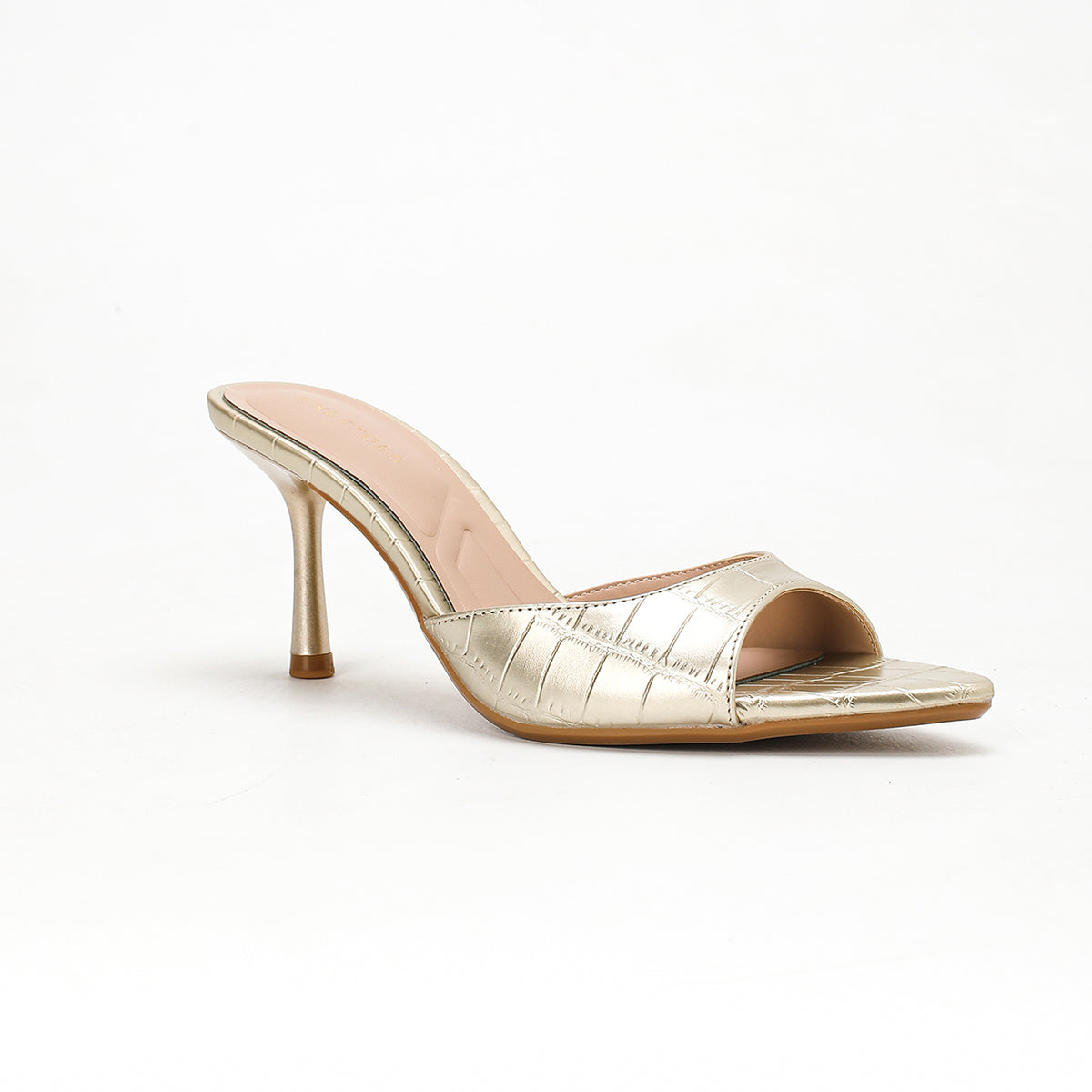 Orlina Gold Mule Heels