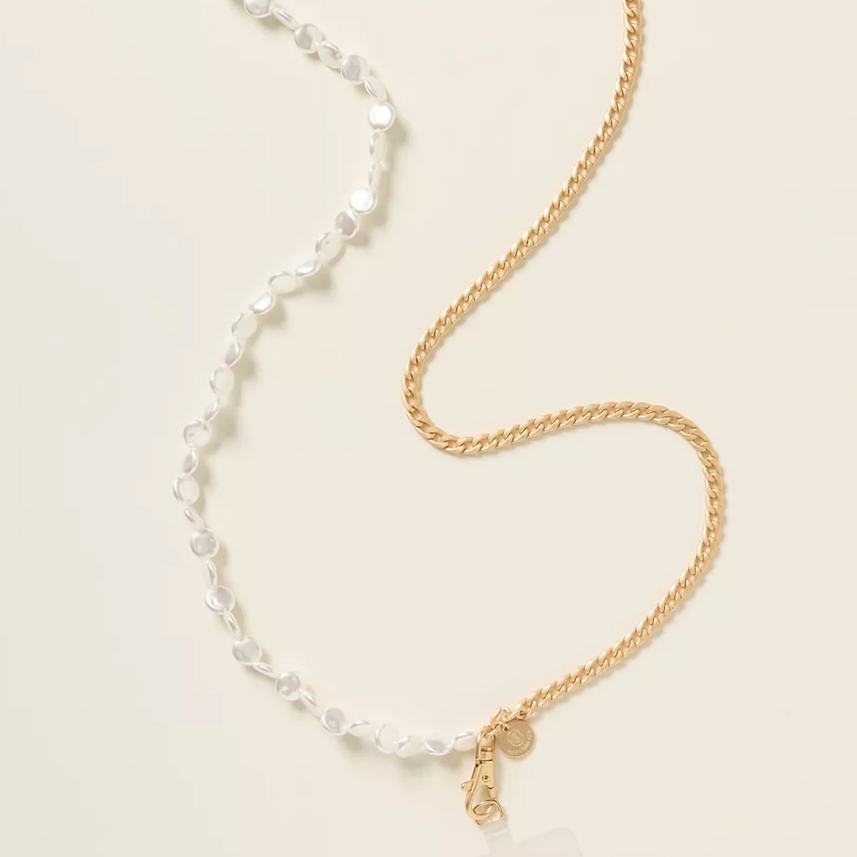 Get That Gold - Matte Gold & Pearl Crossbody Phone Chain