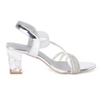 Lumina Silver Block Heels