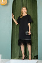 Jan Feathered Dress