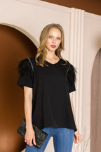 Wendelle Feathered Top