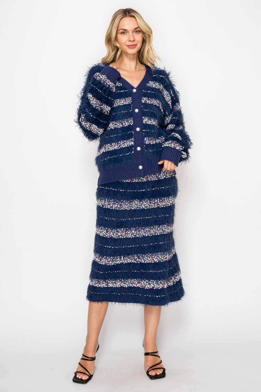 Sonata Feathered Fur Sweater Skirt