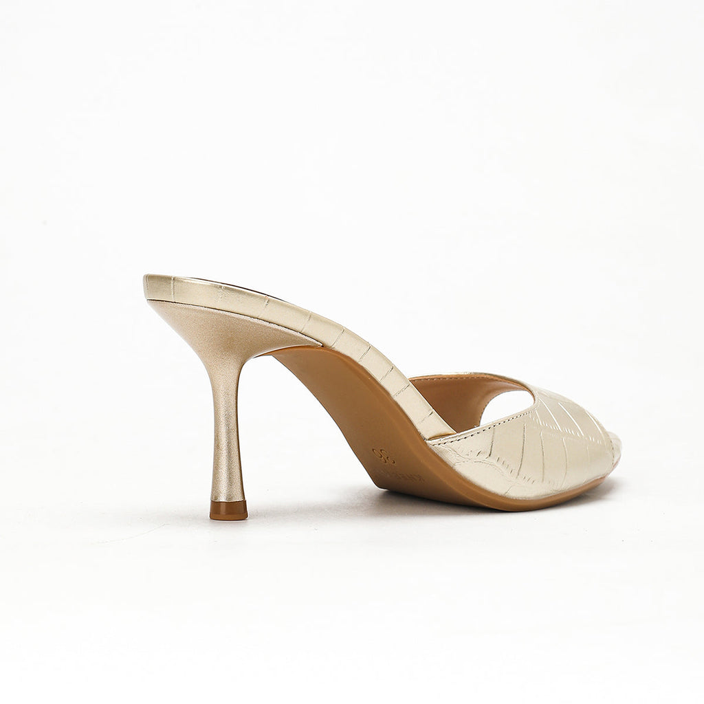 Orlina Gold Mule Heels