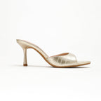 Orlina Gold Mule Heels