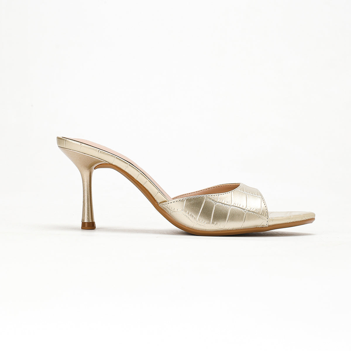 Orlina Gold Mule Heels