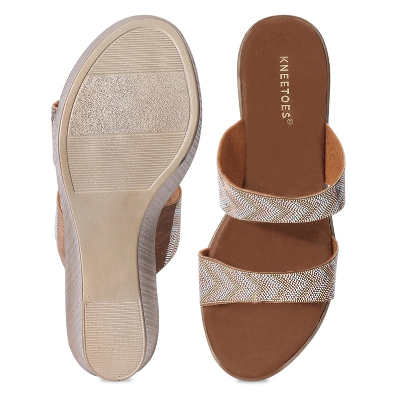 Zelda Nude Brown Wedges