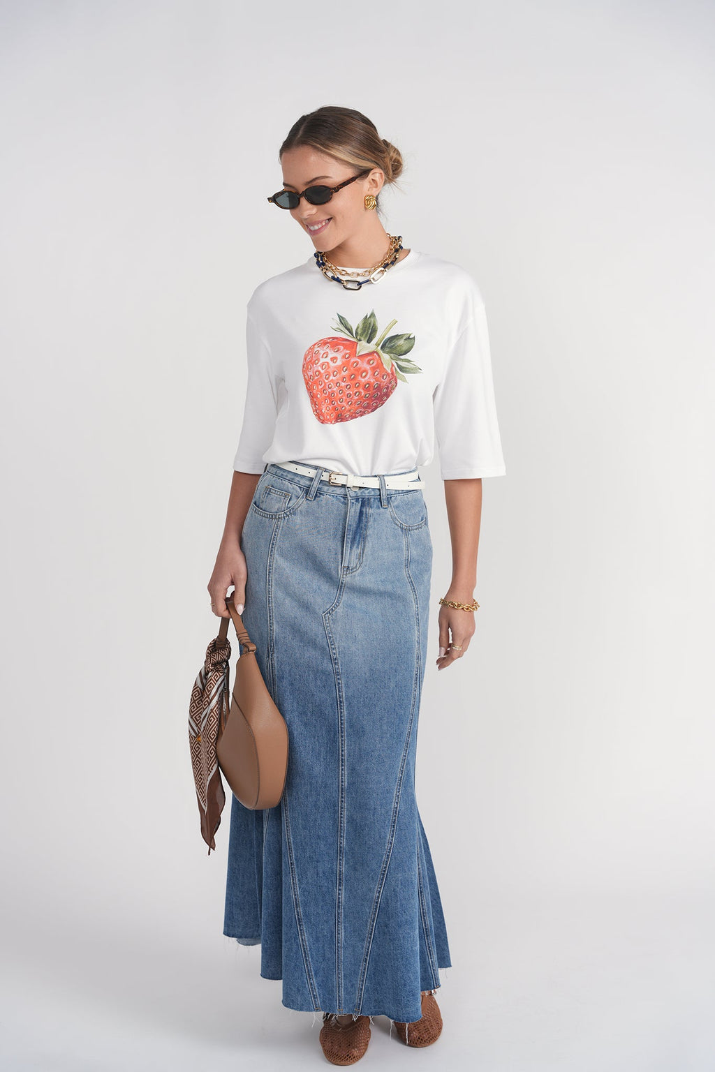 Rivv Skirt- Light Blue Denim (size up 1 size)