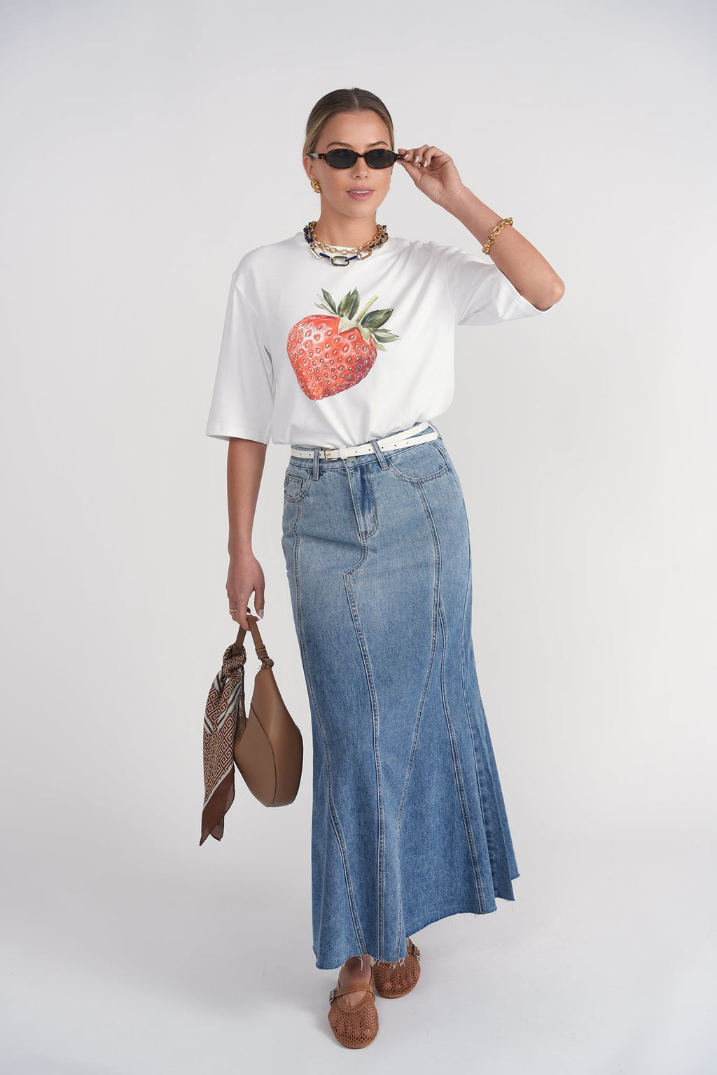 Rivv Skirt- Light Blue Denim (size up 1 size)