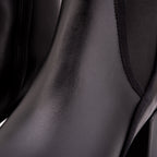 The Kensington Black Leather Block Heel Women’s Mid-Calf Boot
