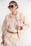 Bomber Jacket- Vintage Floral Denim