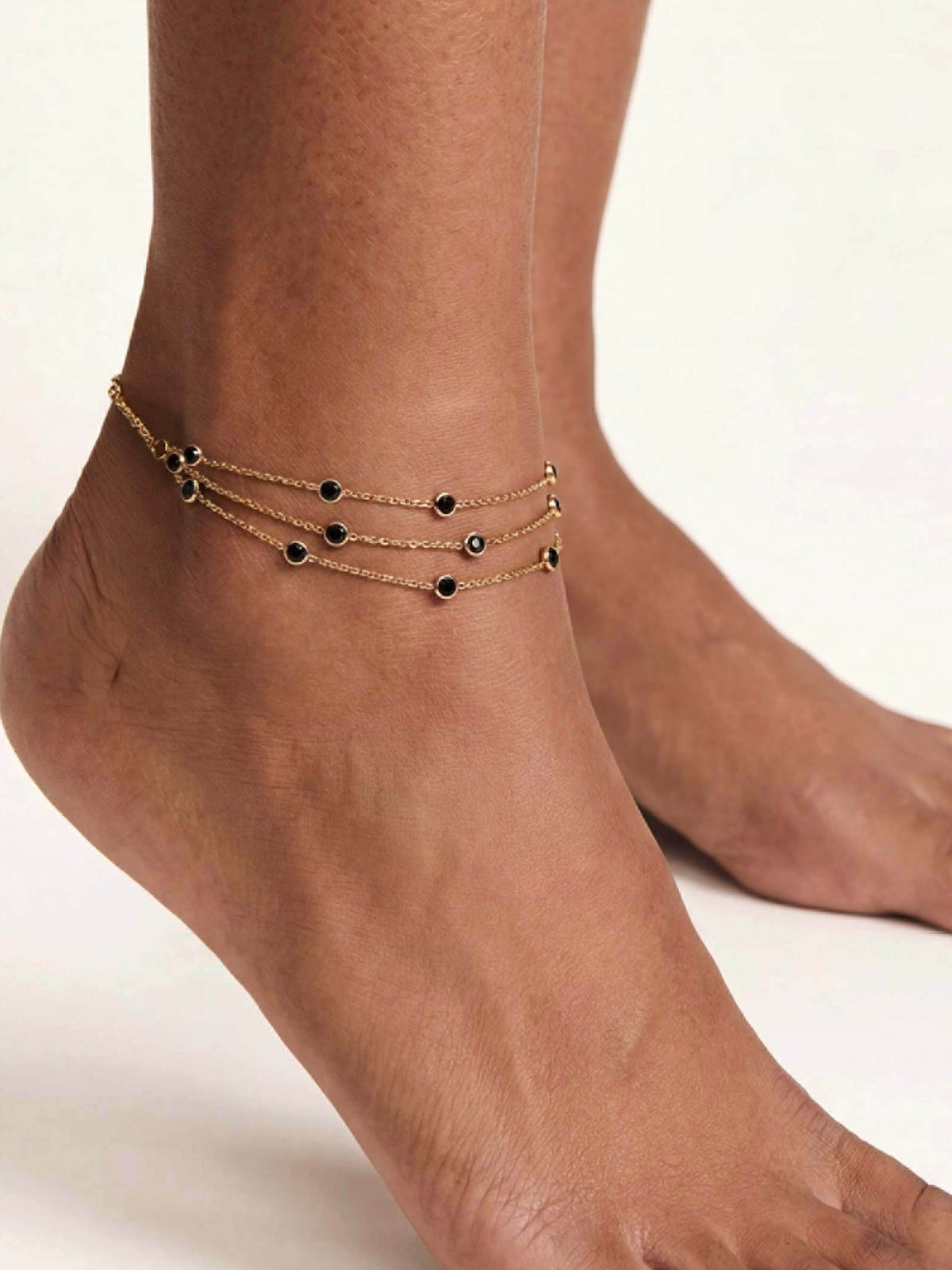 Fine Details Crystal Anklet