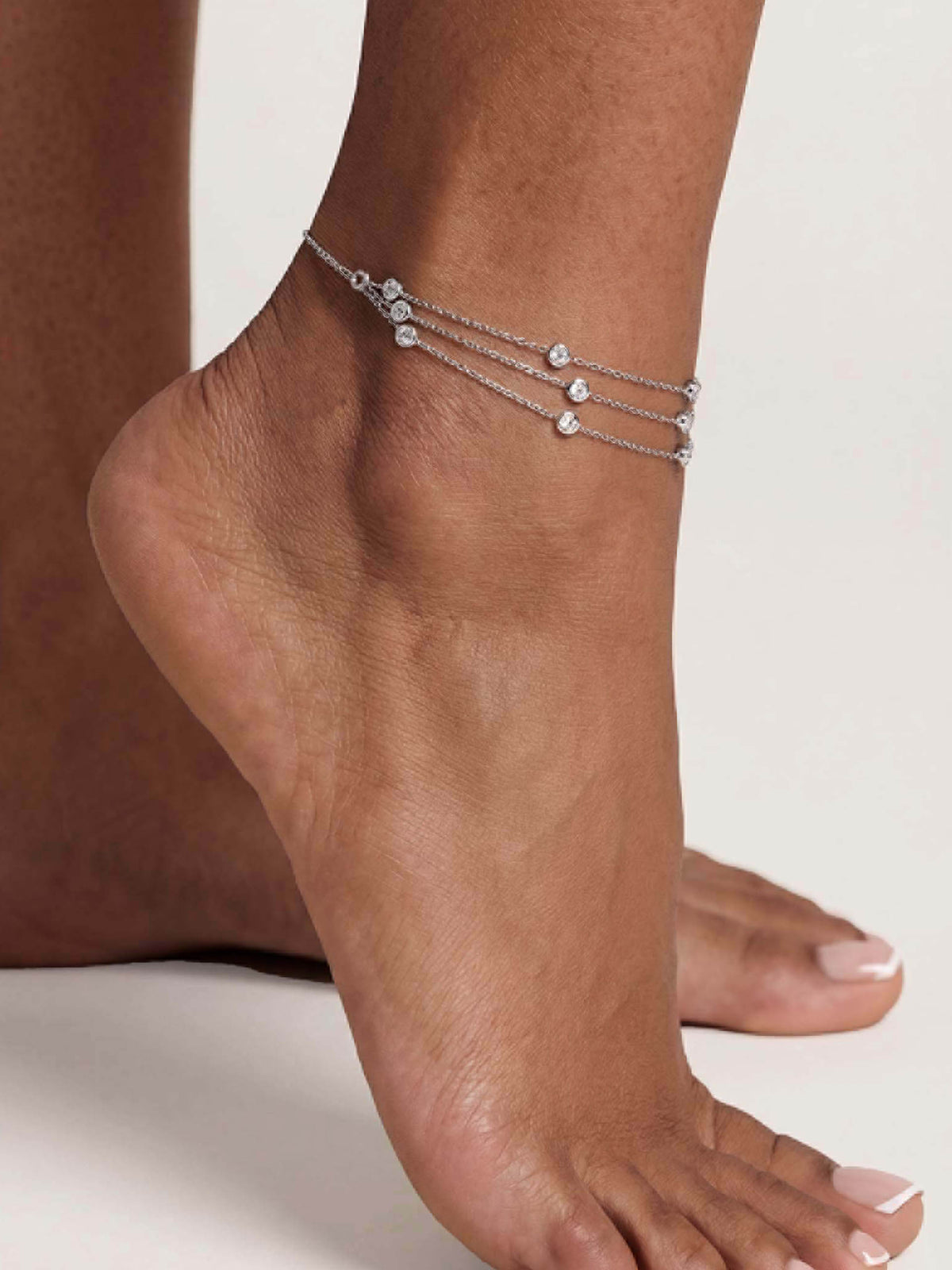 Fine Details Crystal Anklet