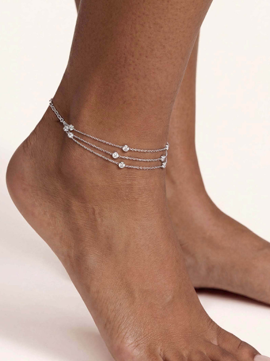 Fine Details Crystal Anklet