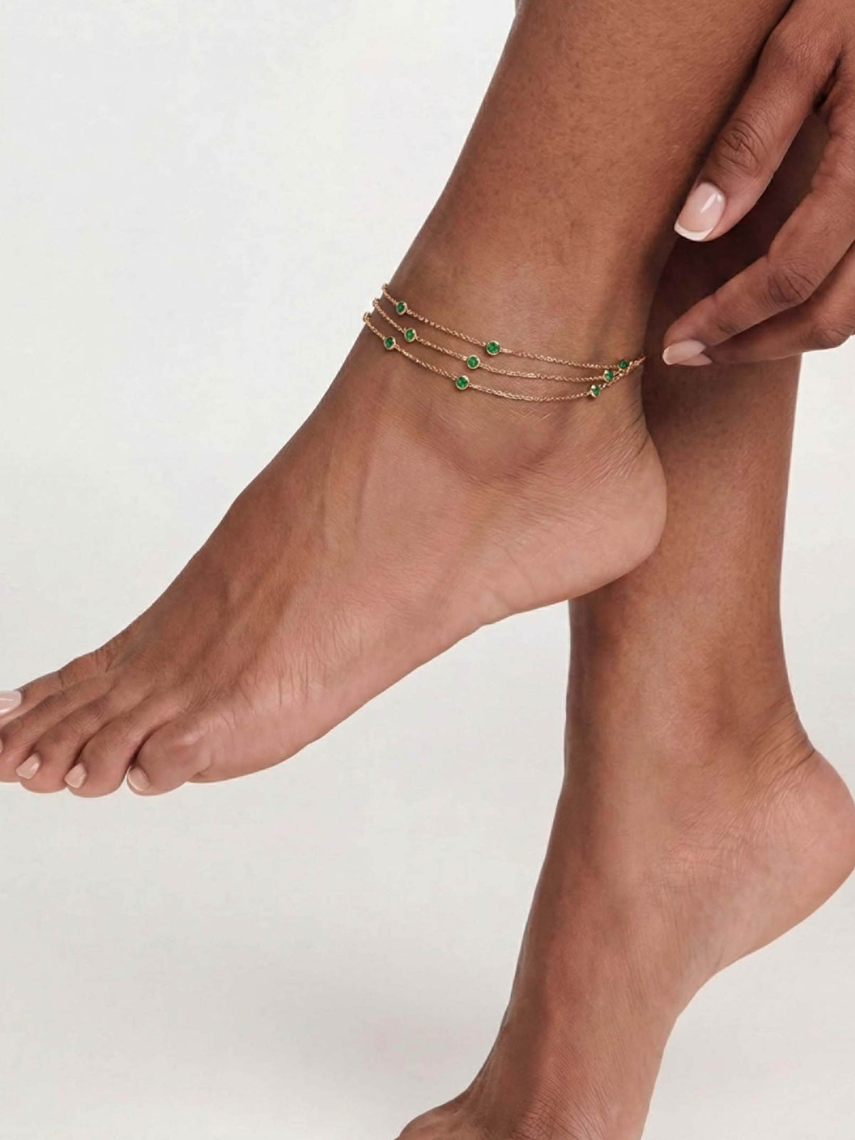 Fine Details Crystal Anklet