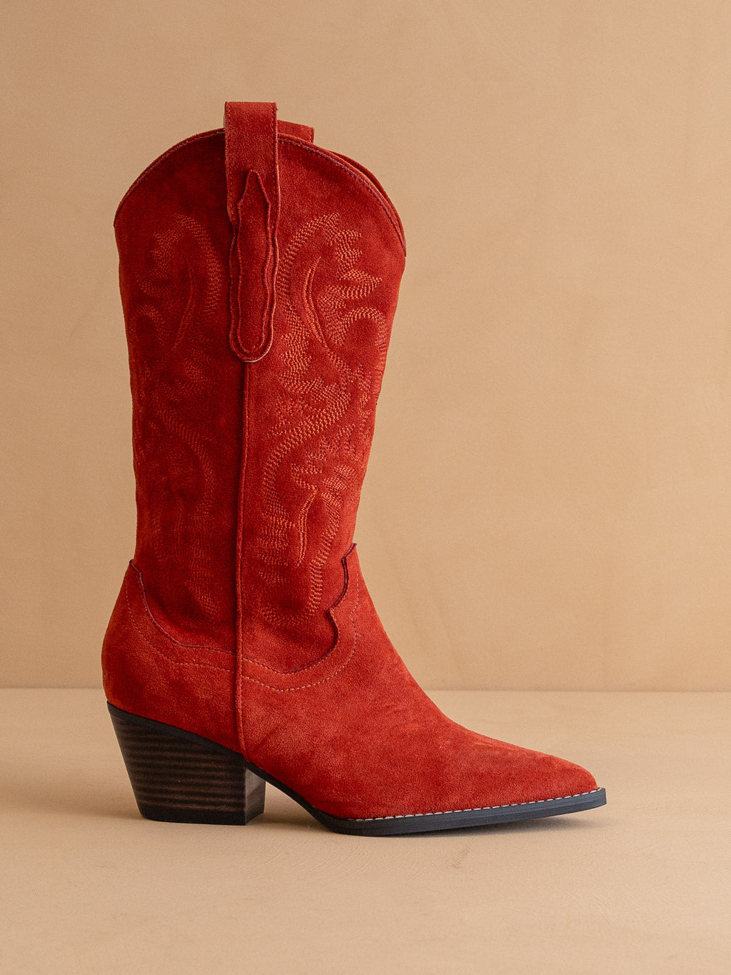 The Amaya Red Classic Cowgirl Boots