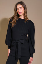 SMILE WHEN YOUR SAD SWEATER TOP AND PANT SET