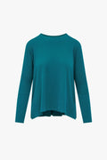 Dolman Sleeve Ribbed Top- Teal