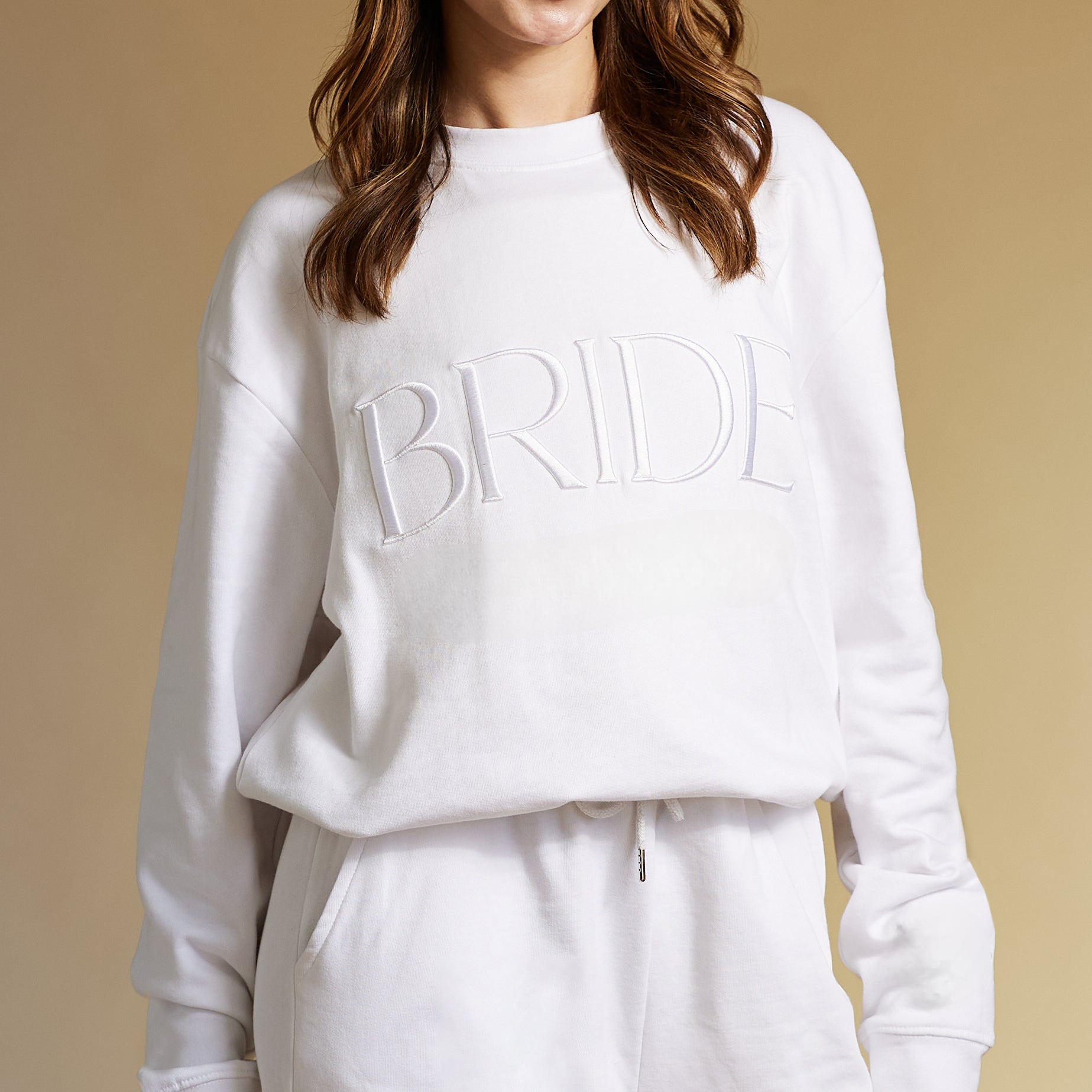 Embroidered BRIDE + GROOM Crewnecks Set