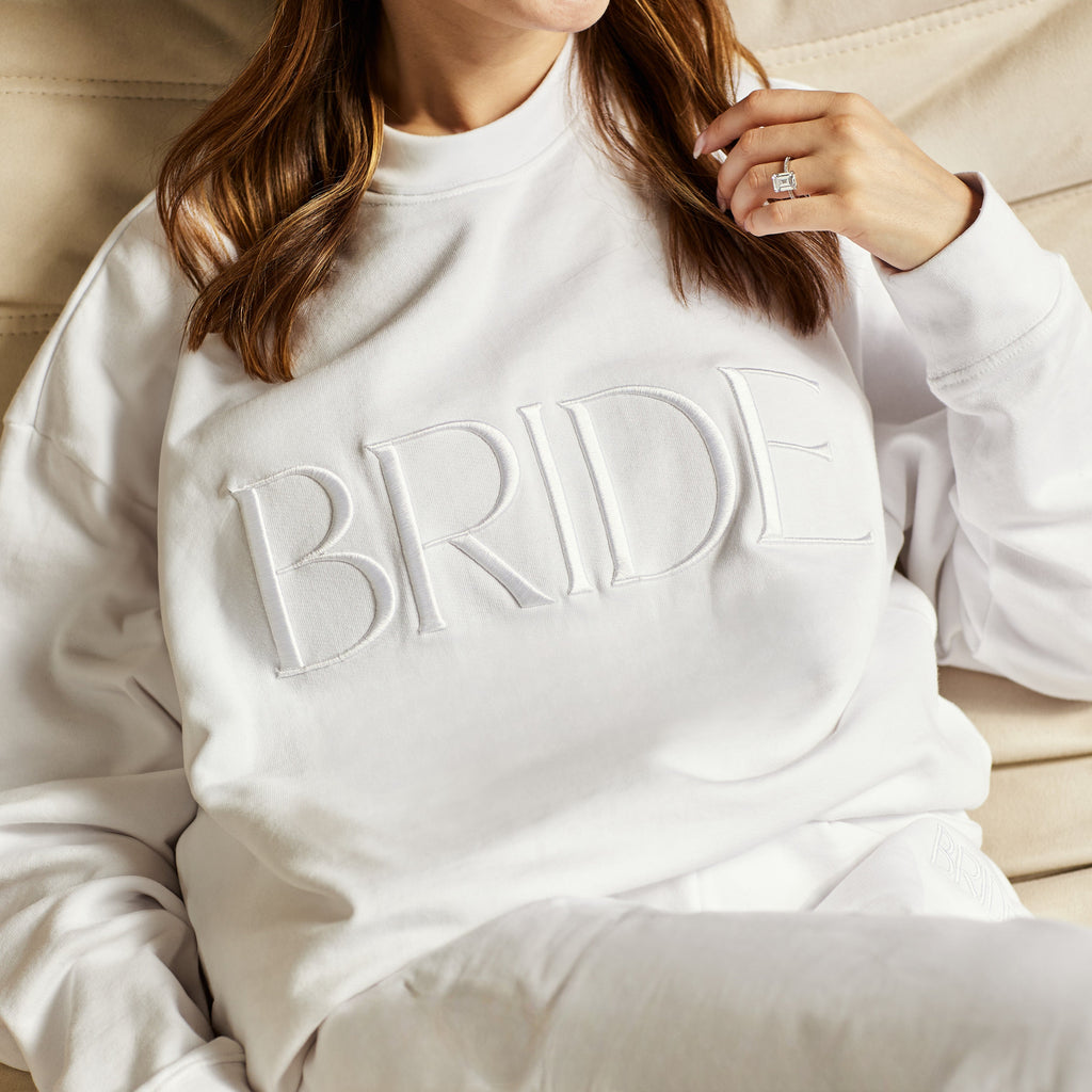 Embroidered BRIDE + GROOM Crewnecks Set