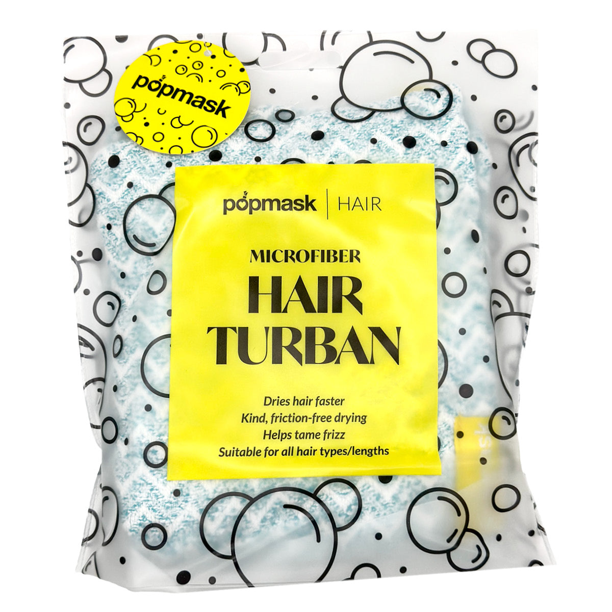 Blue Fast-Drying Microfibre Hair Towel