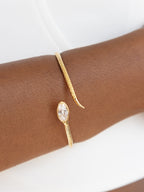 Marquise Snake Cuff Bracelet
