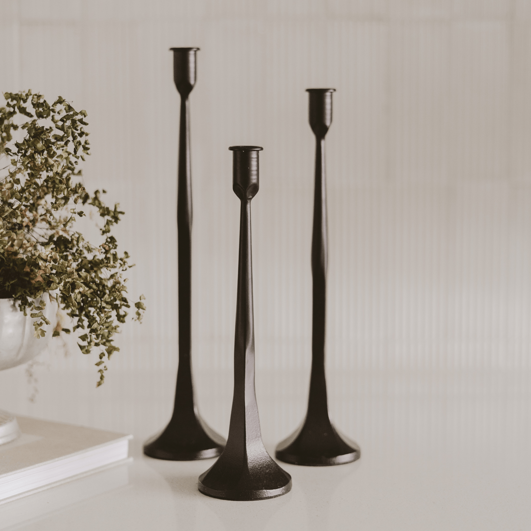 Cast Iron Taper Candle Holders