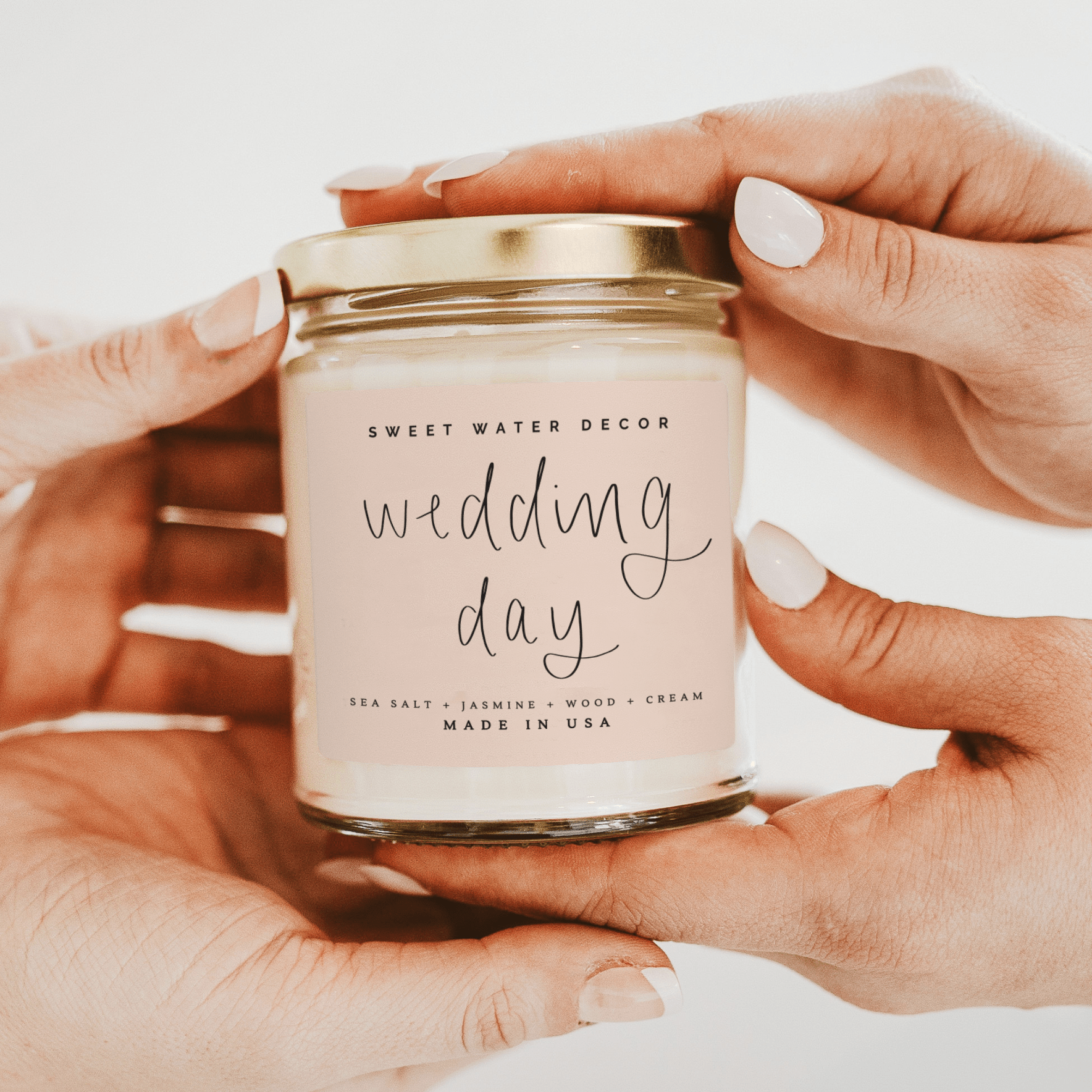 Wedding Soy Candle - Clear Jar - 9 oz